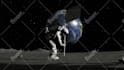 make astronaut moon flag logo reveal animation