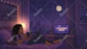 draw lofi stream overlays, emotes for twitch or youtube
