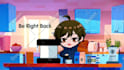 create simple loading screen, starting soon, brb, stream end