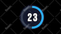 transparent countdown timer clock for fitness yoga workout