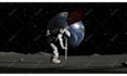 make astronaut moon flag logo reveal animation