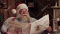 make santa claus reading newspaper christmas greeting video