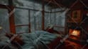 create cozy rain and relaxing video for meditation