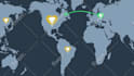 create map animation with text and icon