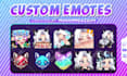 draw twitch emotes, sub badges, animated emotes, chibi emotes, vtuber for stream