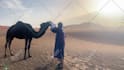 create a happy birthday video from the sahara desert