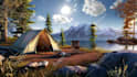do relaxing beach cafe video, loop animation and ocean waves