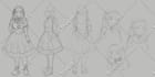 draw a professional character sheet in manhwa style