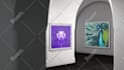 create slideshow video with a realistic 3d art gallery, slideshow or promo video