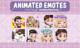 draw twitch emotes, animated emotes, chibi emotes, vtuber emote, and sub badges