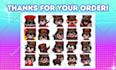 do custom twitch emotes, chibi emotes, animated emotes, vtuber emotes for stream
