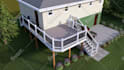 design landscape, backyard, pool, garden, deck, and patio