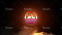 do fire logo intro video with real flame 4k