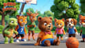 create a kids cartoon series with songs, scenes, scripts