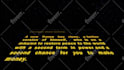 write your message in star wars crawl opening style