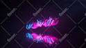 make a 3d neon intro text or logo animation