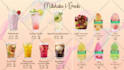 design bubble tea, boba, milk tea, coffee, juice, ice cream, waffle menu