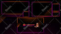 design animated twitch stream overlay, screen, panel, alerts