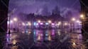 create rain video with natural sound in a cozy room