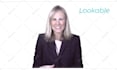 be your british video spokesperson on white screen with logo