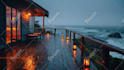 create relaxing rain video with natural sound, cozy room