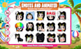 draw chibi twitch emotes, sub badges, vtuber animated emotes
