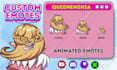 draw chibi twitch emotes, sub badges and vtuber emotes
