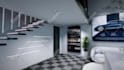 design and 3d render car showroom and waiting area