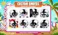 draw chibi twitch emotes, sub badges, vtuber animated emotes