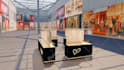 design a stunning 3d mall kiosk with a functional layout