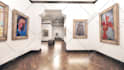 create  slideshow video with realistic 3d art gallery