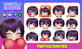 draw chibi twitch emotes, sub badges and vtuber emotes