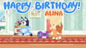 create a personalized birthday greeting video from bluey