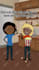 create a primate economics stick figure animation, monkey