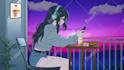 create lofi loop animation illustration and animated gif