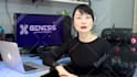 make a chinese female spokesperson video in real office background
