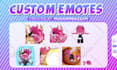 draw twitch emotes, sub badges, animated emotes, chibi emotes, vtuber for stream