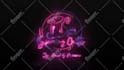 create cosmic fire neon logo reveal intro animation