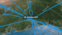 create flight, road, train, ship route animation on map