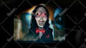 record a voice over message as jigsaw the serial killer