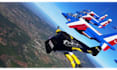 promote your logo and website in flying jet skydive video