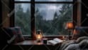 create cozy rain ambient video with natural sounds relaxing rain video