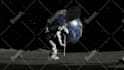 make astronaut moon flag logo reveal animation