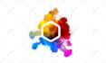 create beauty colorful liquid particles logo animation