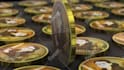 design gold, silver coin animation 4k, crypto token, and  3d bitcoin logo