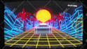 80s vhs retro style car ride logo intro animation