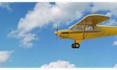 make propeller plane fly in sky logo reveal animation