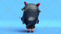make cute 3d character modeling animal, furry, mascot, chibi, render in blender