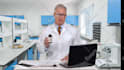create medical spokesperson video in lab coat or scrubs