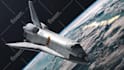 create space shuttle launch logo animation